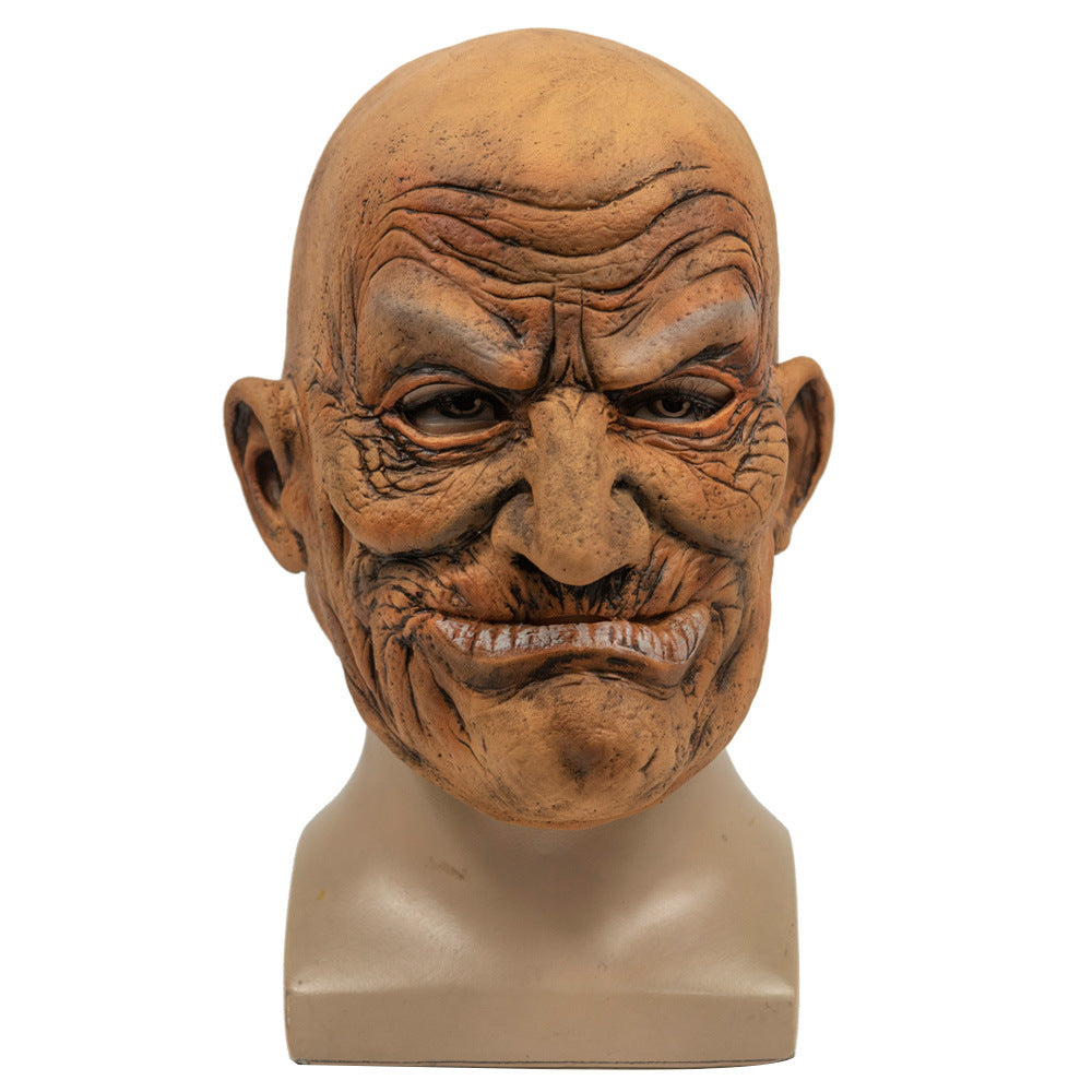 Old Bald Man Halloween Party New Latex Mask Funny Horror