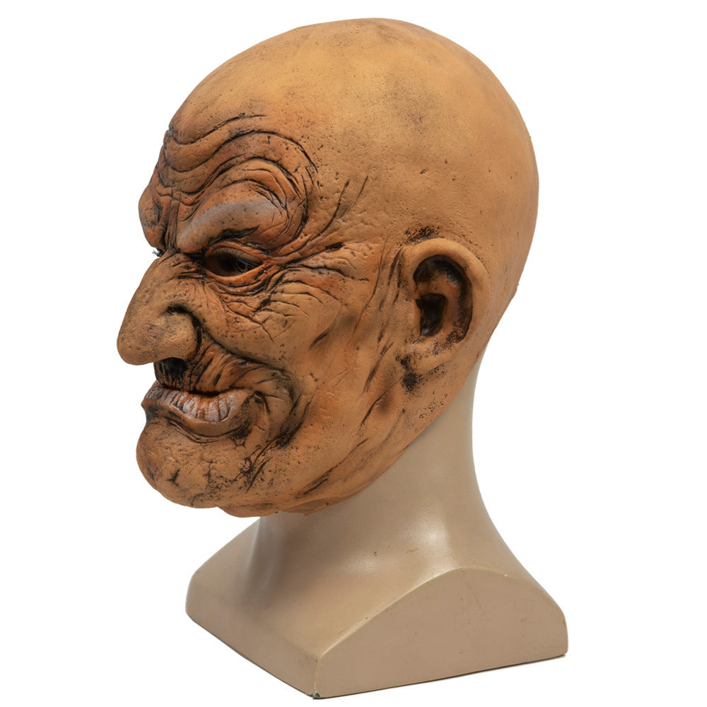 Old Bald Man Halloween Party New Latex Mask Funny Horror