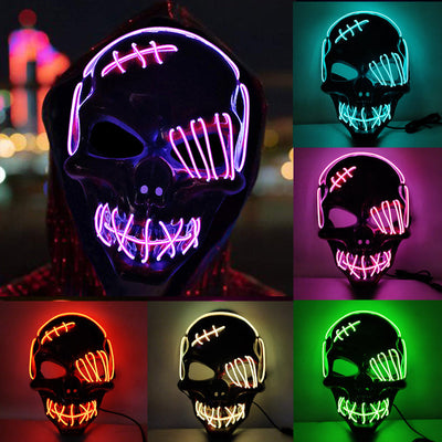 Halloween Scary One-Eyed Pirate Mask Cosplay Led Mask