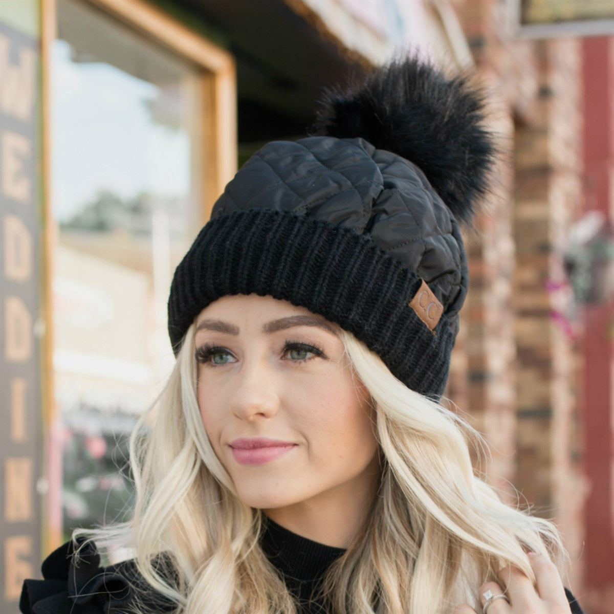 CC Quilted Puffer with Detachable Pom Beanies HatsStay cozy and incredibly chic in our CC Quilted Pom Beanie! It comes with authentic C.C® branding and quality, a faux fur pom (that you can remove for a different loMauve RheaMauve RheaDetachable Pom Beanies HatsDetachable Pom Beanies HatsAccessoriesEzzyclick