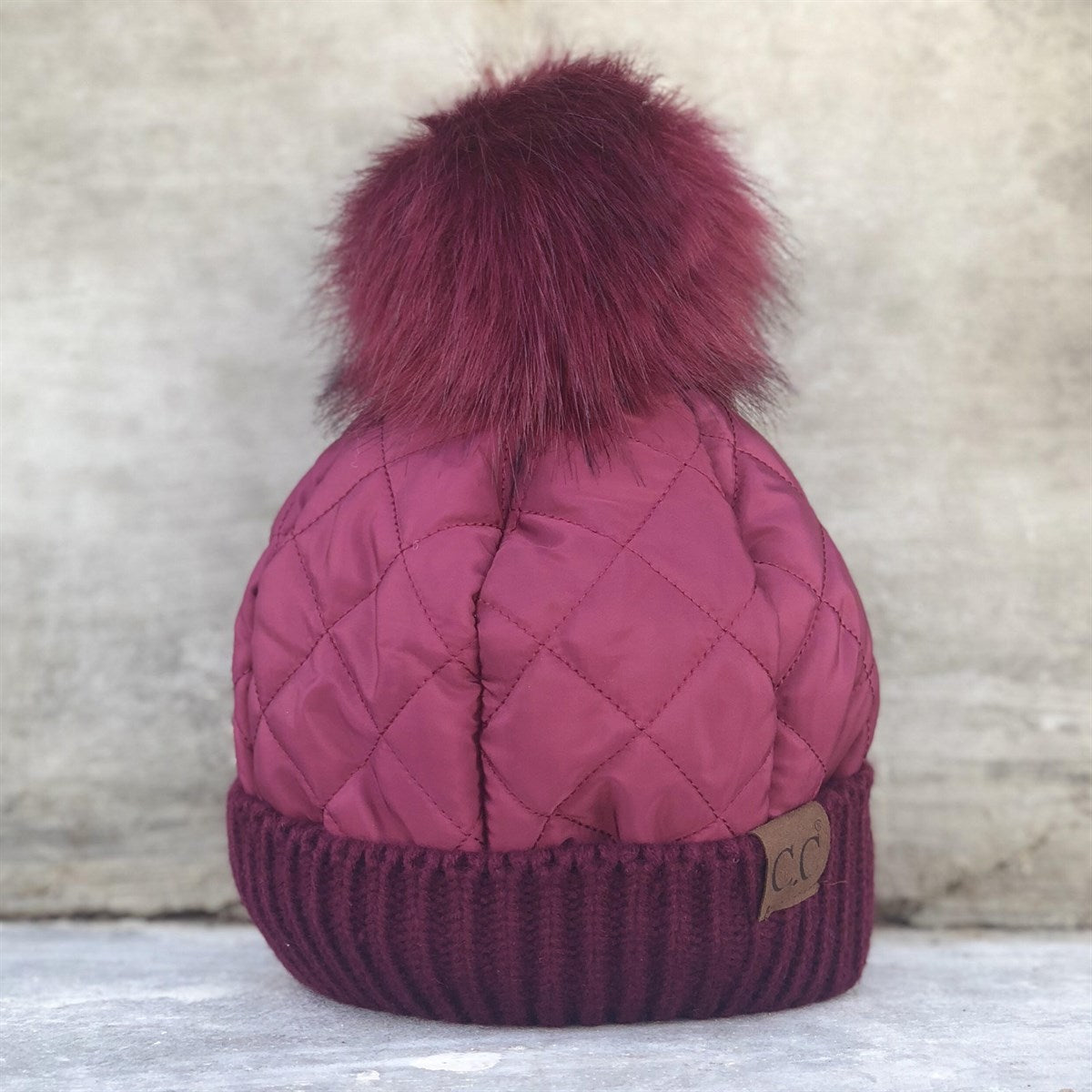 CC Quilted Puffer with Detachable Pom Beanies HatsStay cozy and incredibly chic in our CC Quilted Pom Beanie! It comes with authentic C.C® branding and quality, a faux fur pom (that you can remove for a different loMauve RheaMauve RheaDetachable Pom Beanies HatsDetachable Pom Beanies HatsAccessoriesEzzyclick