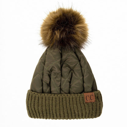 CC Quilted Puffer with Detachable Pom Beanies HatsStay cozy and incredibly chic in our CC Quilted Pom Beanie! It comes with authentic C.C® branding and quality, a faux fur pom (that you can remove for a different loMauve RheaMauve RheaDetachable Pom Beanies HatsDetachable Pom Beanies HatsAccessoriesEzzyclick