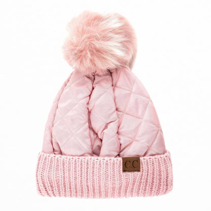 CC Quilted Puffer with Detachable Pom Beanies HatsStay cozy and incredibly chic in our CC Quilted Pom Beanie! It comes with authentic C.C® branding and quality, a faux fur pom (that you can remove for a different loMauve RheaMauve RheaDetachable Pom Beanies HatsDetachable Pom Beanies HatsAccessoriesEzzyclick