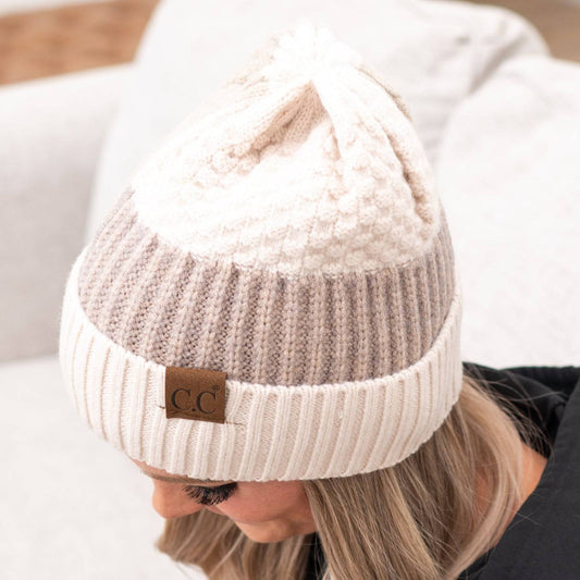 CC Multi-Color Blocking BeanieKeep your look on point this winter with this cozy, cable knit beanie. Lightweight and breathable, the CC Color-Blocking Beanie sports an exciting, unisex design feaMauve RheaMauve RheaCC Multi-Color Blocking BeanieCC Multi-Color Blocking BeanieAccessoriesEzzyclick