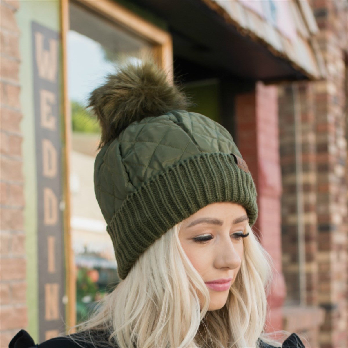 CC Quilted Puffer with Detachable Pom Beanies HatsStay cozy and incredibly chic in our CC Quilted Pom Beanie! It comes with authentic C.C® branding and quality, a faux fur pom (that you can remove for a different loMauve RheaMauve RheaDetachable Pom Beanies HatsDetachable Pom Beanies HatsAccessoriesEzzyclick