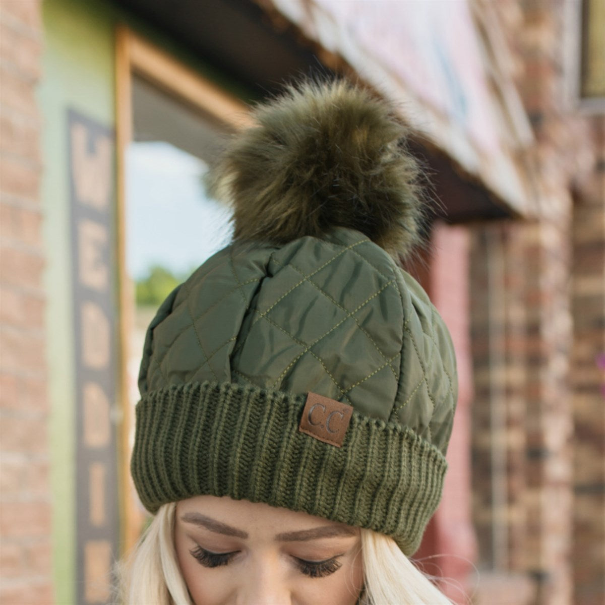 CC Quilted Puffer with Detachable Pom Beanies HatsStay cozy and incredibly chic in our CC Quilted Pom Beanie! It comes with authentic C.C® branding and quality, a faux fur pom (that you can remove for a different loMauve RheaMauve RheaDetachable Pom Beanies HatsDetachable Pom Beanies HatsAccessoriesEzzyclick