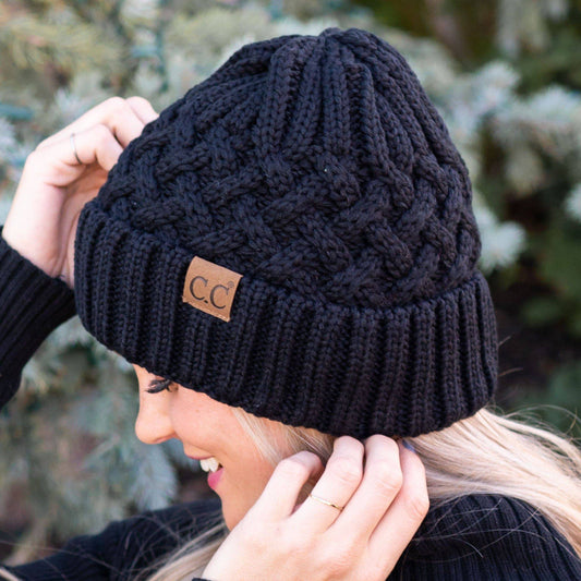 CC Beanie Lattice PatternStay cozy and look stylish in this CC Beanie Lattice Pattern. Crafted with authentic C.C® Branding and Quality, this hat features a lattice pattern and a thick, comfMauve RheaMauve RheaCC Beanie Lattice PatternCC Beanie Lattice PatternAccessoriesEzzyclick