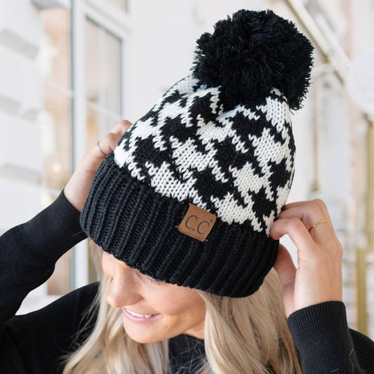 CC Houndstooth BeanieYou will love this timeless style of houndstooth tied into your favorite CC Beanie. Crafted with quality yarn and our famous Authentic C.C® Branding and quality, theMauve RheaMauve RheaCC Houndstooth BeanieCC Houndstooth BeanieAccessoriesEzzyclick