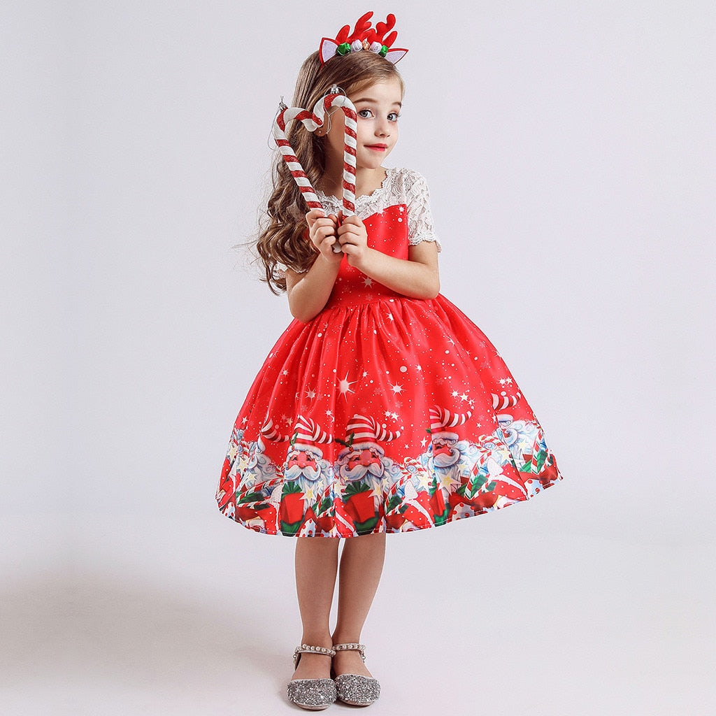 christmas dress girl Toddler New Year Costume Kids