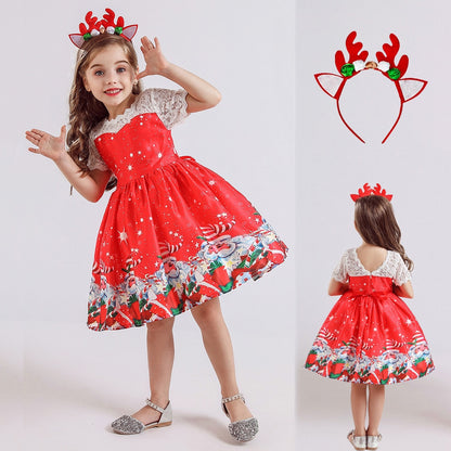 christmas dress girl Toddler New Year Costume Kids