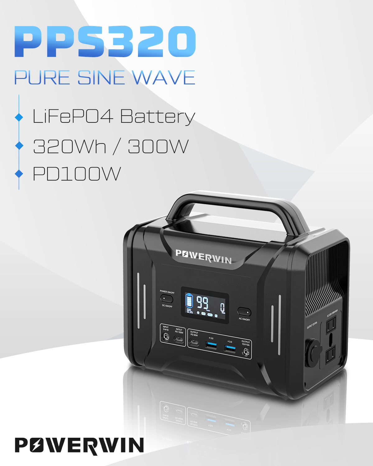 US POWERWIN Portable Power Station PPS320 for power supply