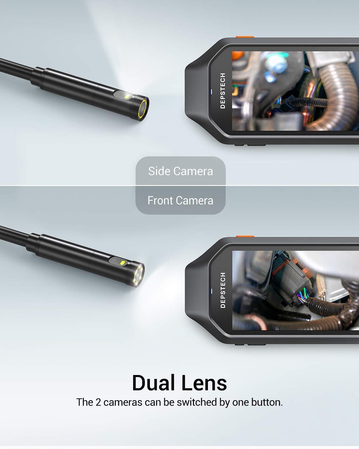 1080P Dual Lens Endoscope Camera with 4.3 "IPS LCD 2.0MP HD Inspection