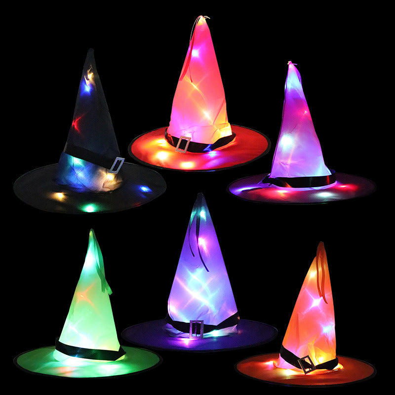 Halloween Glowing Witch Hat Ghost Festival Decoration Props