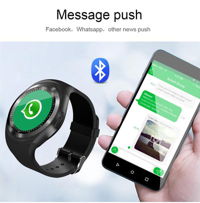 Y1 smart watch wristband style high resolution Relogio Android phone